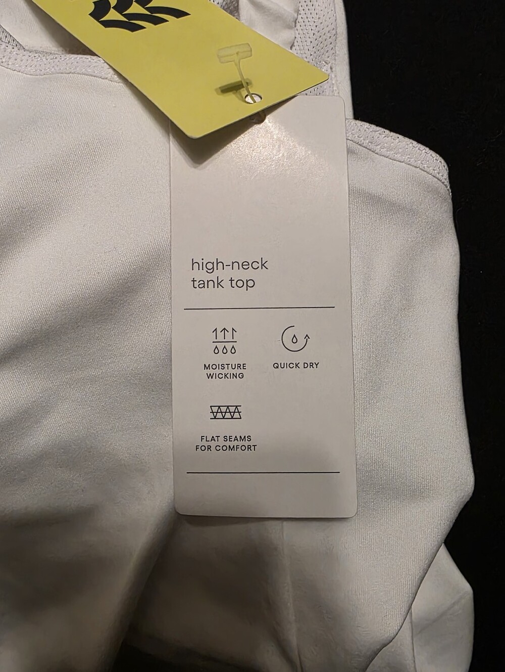 White High-Neck Tank Top with Ruched Straps - Picture 5 of 5